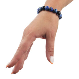 Браслет з агату синій