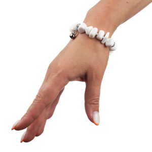 Браслет з коралу білий
