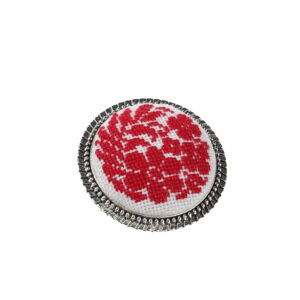 Брошка вишита "Квіти"