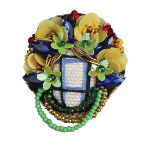 Брошка Мотанка кольорова велика 5х4 см