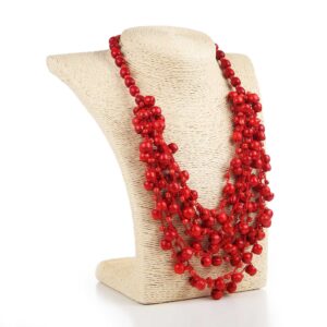 Намисто дерев'яне червоне