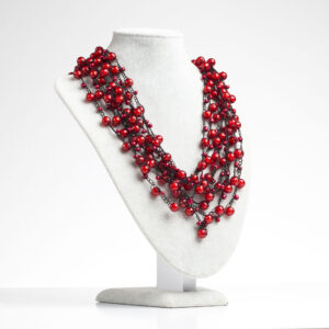 Кольє червоно-чорне