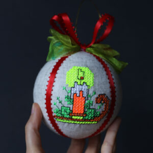 Іграшка новорічна вишита 21