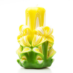 Свічка різьблена жовта