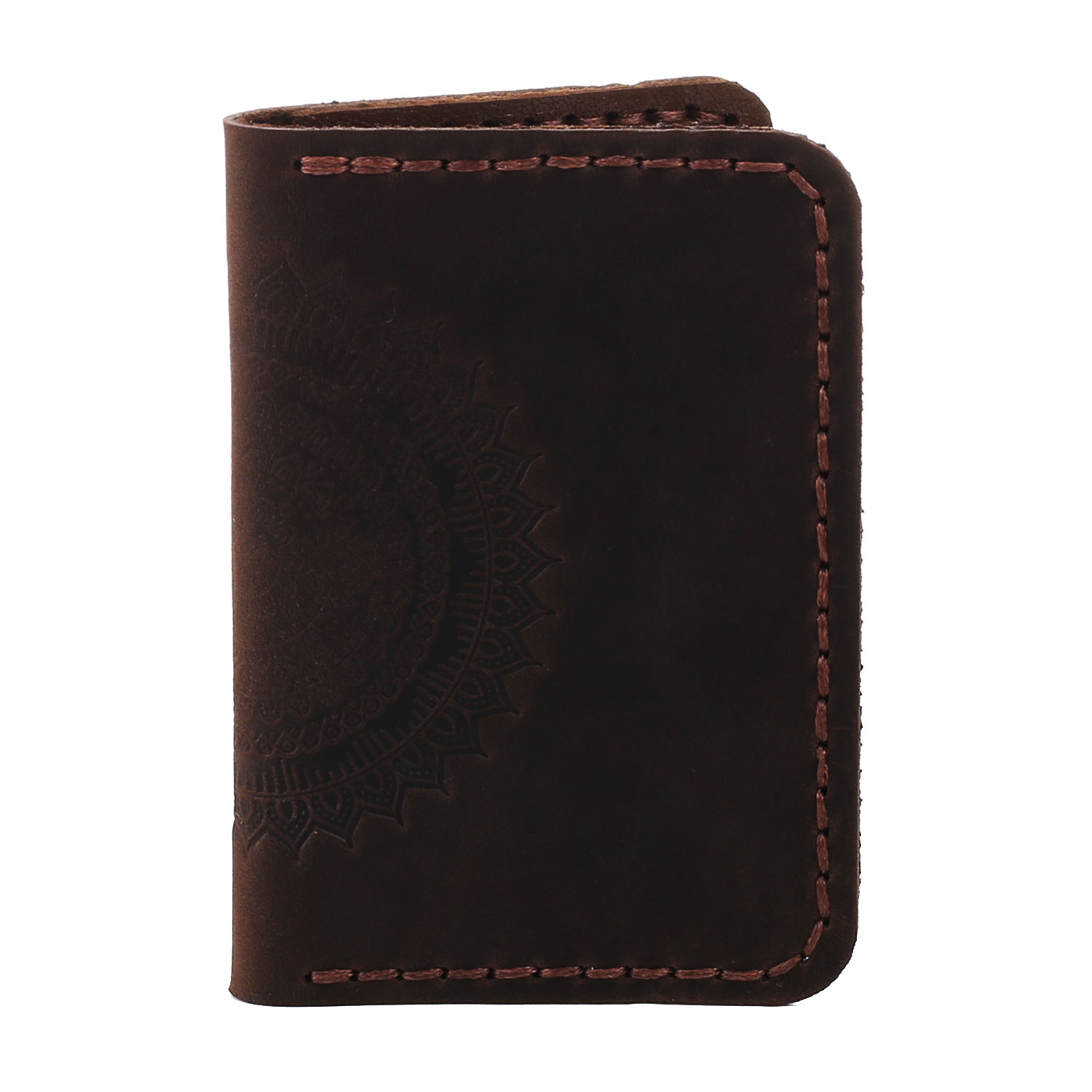 Обкладинка для документів(картхолдер) коричнева "Мандала"