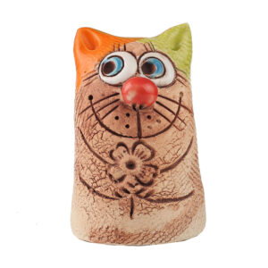 Керамічний свистунець "Котик з квіткою"