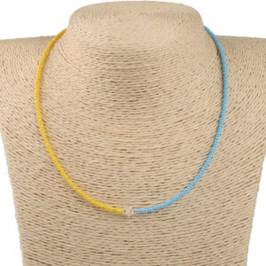 Чокер жовто-блакитний