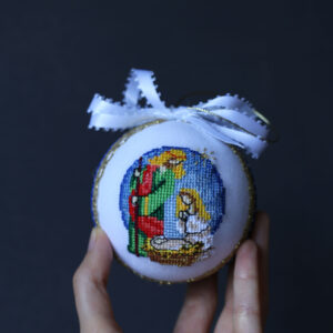 Іграшка новорічна вишита 80