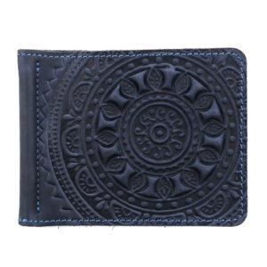 Зажим для грошей синій "сонце"