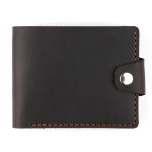 Гаманець темно-коричневий  складений