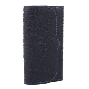 Гаманець довгий, квіти, синій