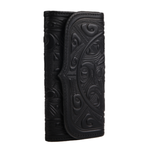 Гаманець довгий, орнамент, чорний