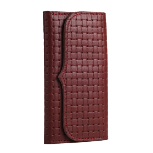 Гаманець довгий, плетений, бордовий