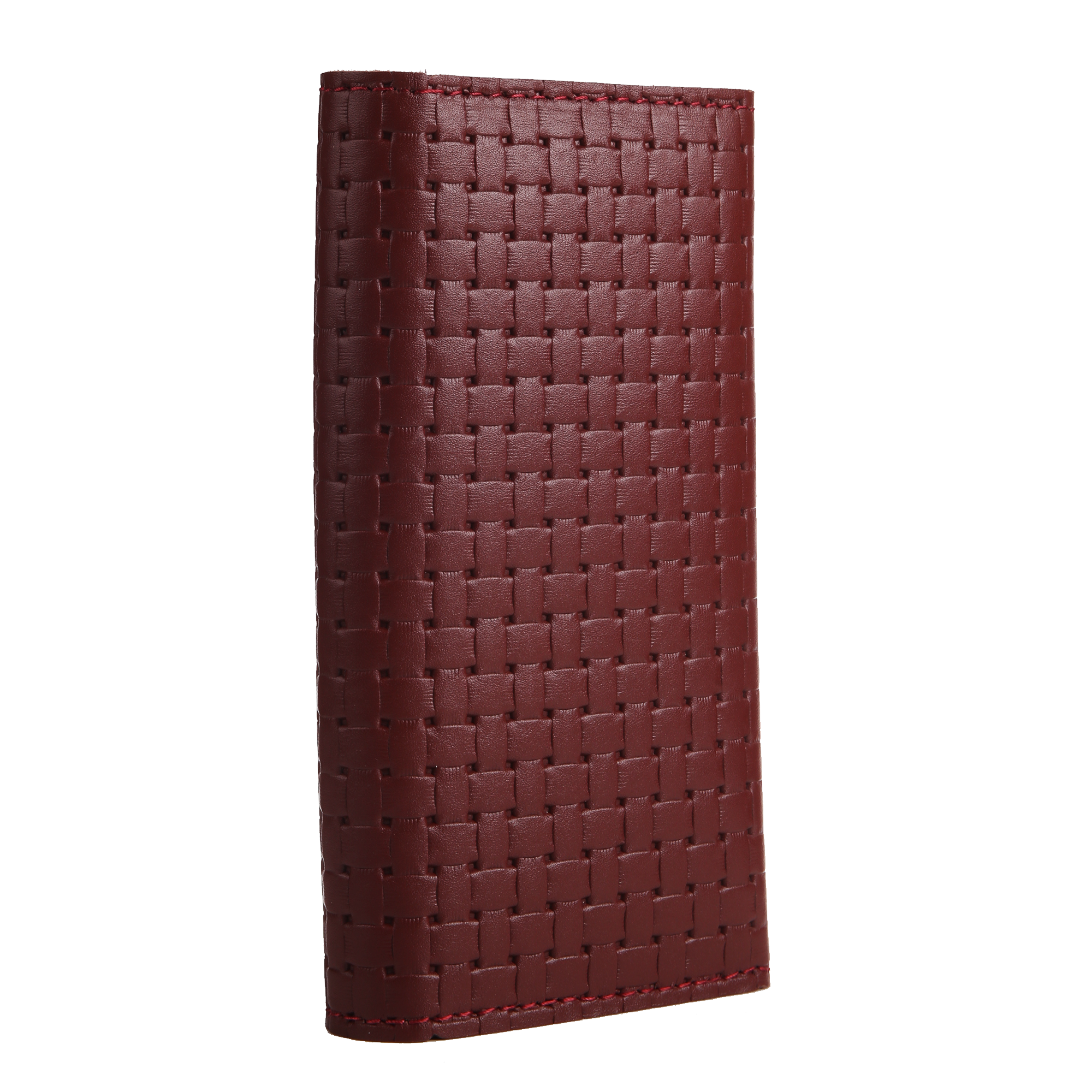 Гаманець довгий, плетений, бордовий - Зображення 3