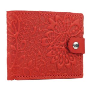 Гаманець червоний, складений квіти