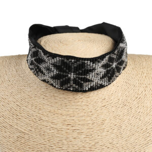 Гердан стрічковий великий Геометрія чорно-сірий