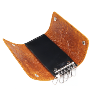 Ключниця з тисненням, темно-жовта