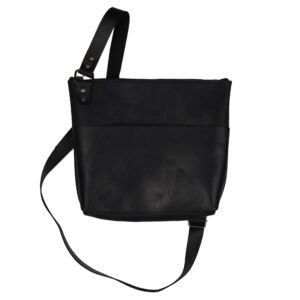 Шкіряна сумка "Наш бренд" чорна