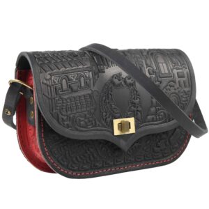 Сумка "Котики" чорно-червона