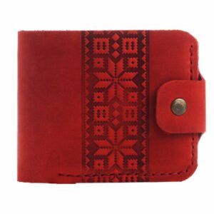 Гаманець червоний складений Вишиванка
