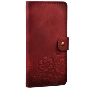 Гаманець лонгер “Квіти” бордовий