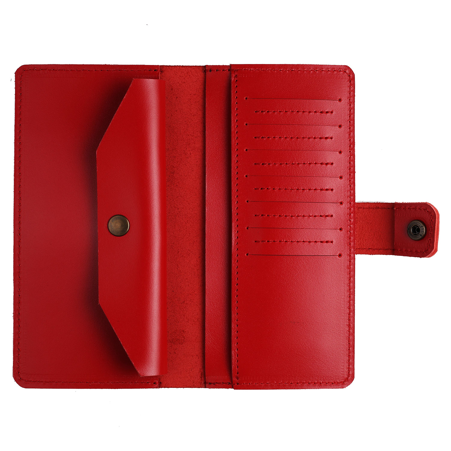 Гаманець довгий "Лонгер" з вишивкою червоний - Зображення 4