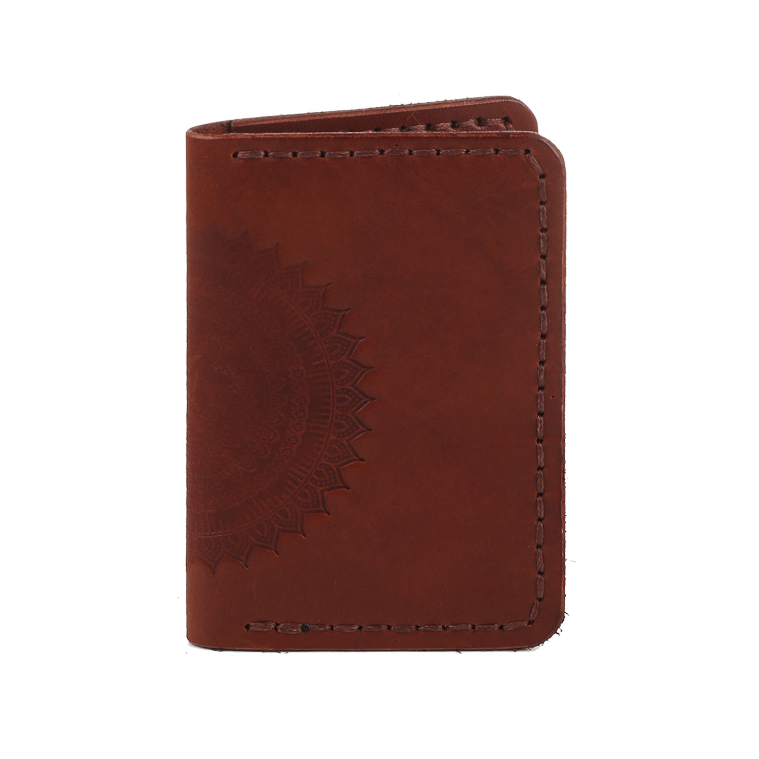 Обкладинка для документів(картхолдер) "Мандала" коньяк