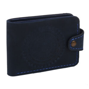 Гаманець складений з монетницею "Мандала" синій