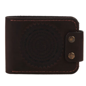 Гаманець складений з монетницею "Мандала" коричневий