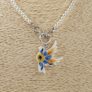 Підвіска “Ластівка” кольорова з перлинками