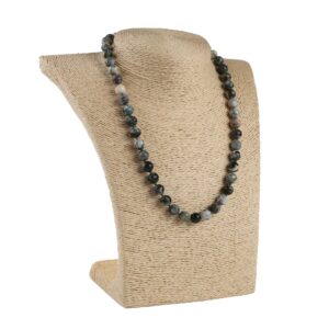 Намисто з агату темно-зелене