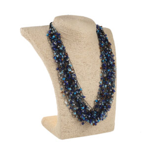 Кольє “Павутинка” синє