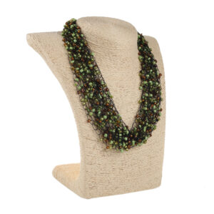 Кольє “Павутинка” зелене