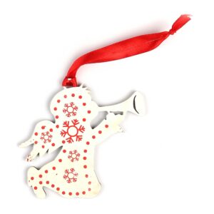 Іграшка двостороння "Ангел з трубою" білий