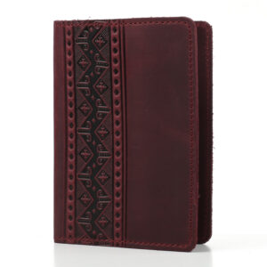 Обкладинка на паспорт бордова "Геометрія"