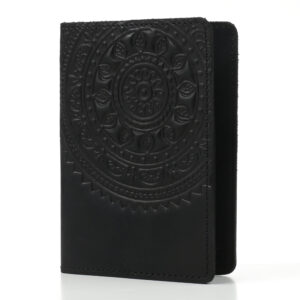 Обкладинка на паспорт чорна "Сонце Карпат"