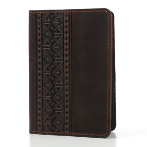 Обкладинка на паспорт коричнева "Геометрія"