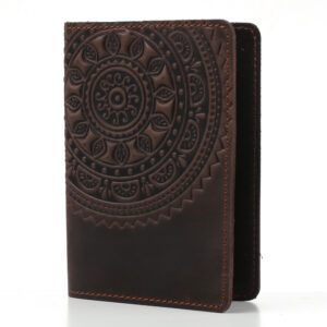 Обкладинка на паспорт коричнева "Сонце Карпат"