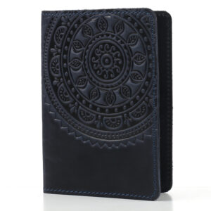 Обкладинка на паспорт темно- синя "Сонце Карпат"