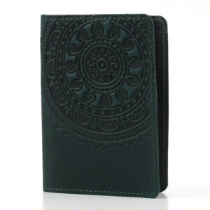 Обкладинка на паспорт зелена "Сонце Карпат"