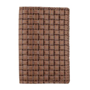 Обкладинка на паспорт плетений, коричневий