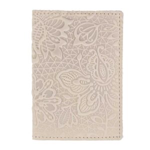 Обкладинка на паспорт бежева "Квіти"