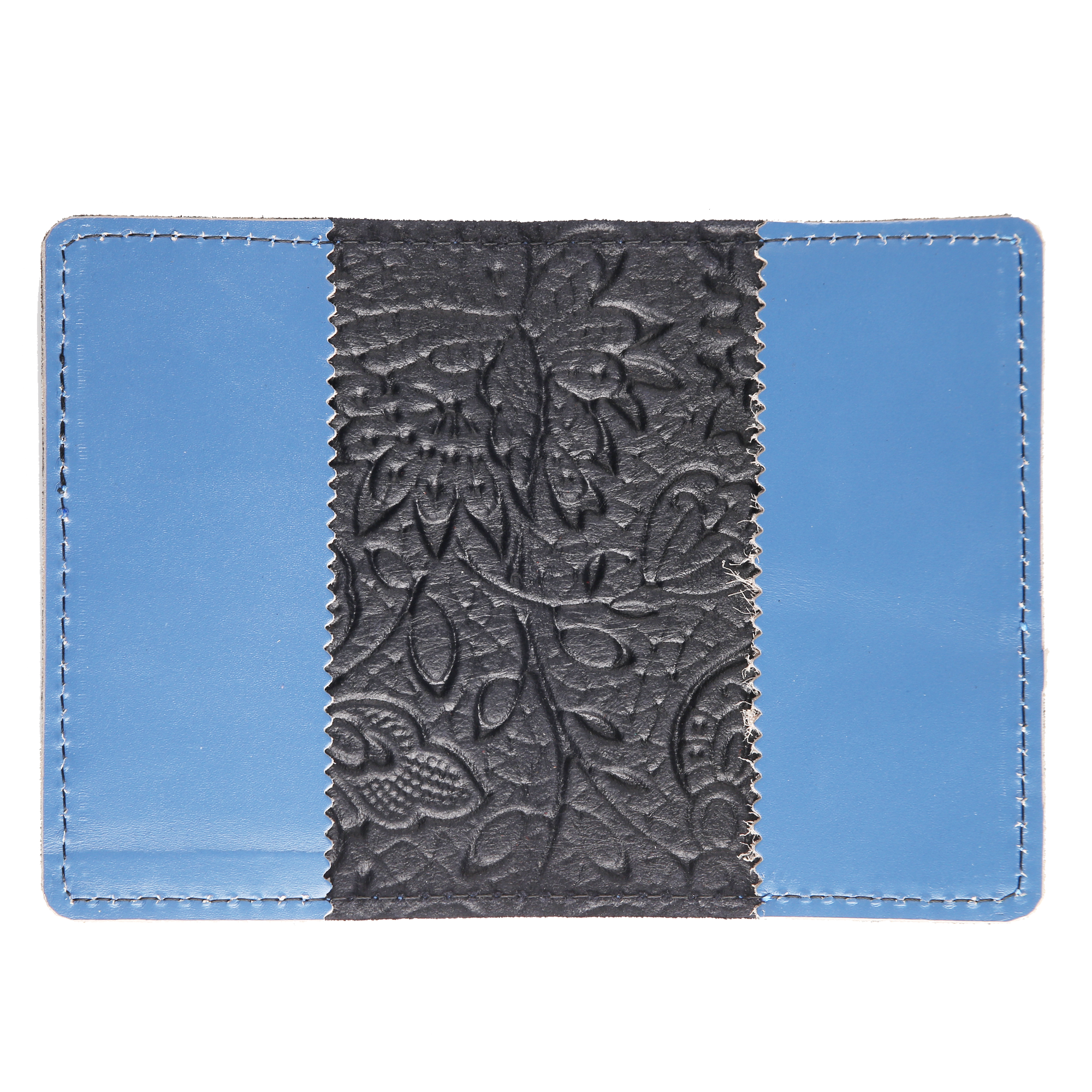 Обкладинка на паспорт темно-синя "Квіти" - Зображення 4