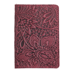 Обкладинка на паспорт "Квітка" фіолетова