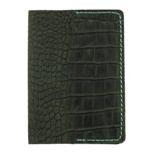 Обкладинка на паспорт "Наш бренд"  крокодил зелений