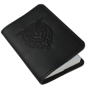 Обкладинка на паспорт чорна “Сова”