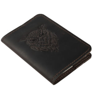 Обкладинка на паспорт коричнева “Сова”