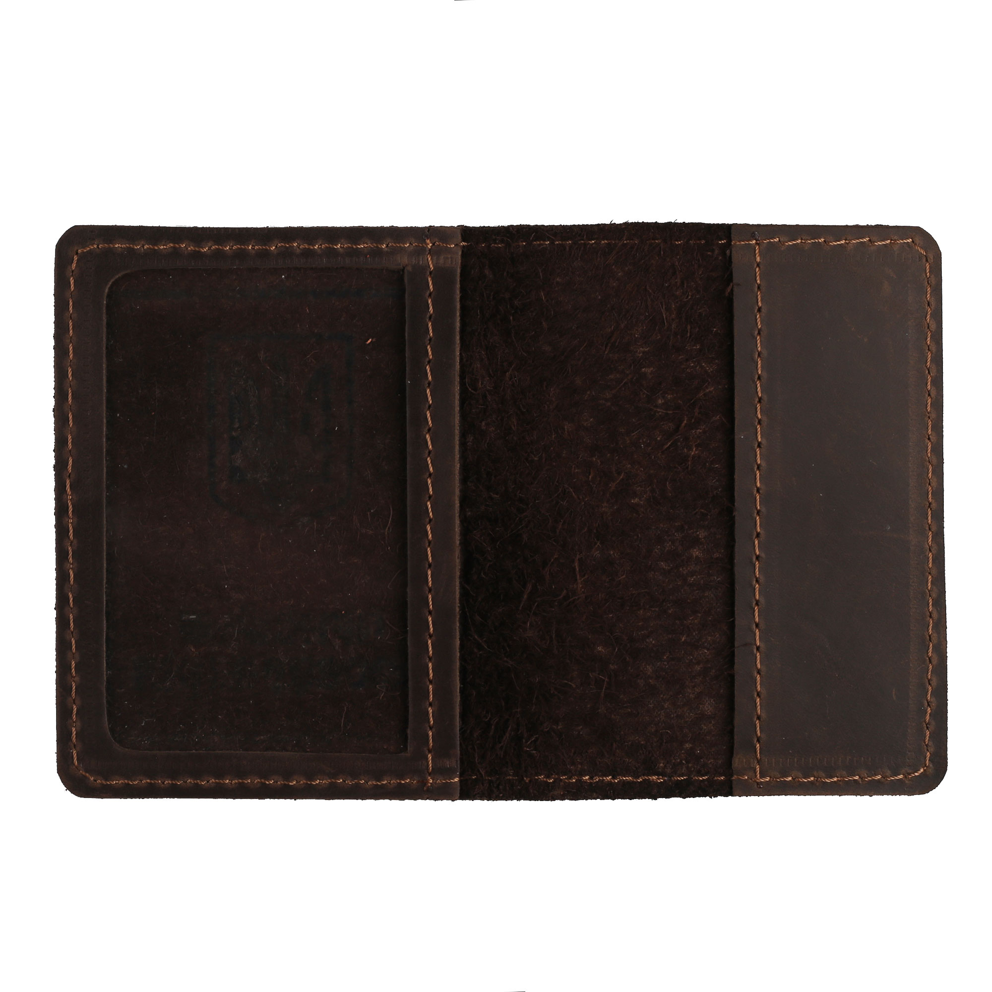Шкіряна обкладинка на пенсійне посвідчення коричневого кольору - Зображення 3