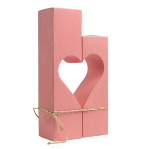 Підсвічник "Серце" рожевий