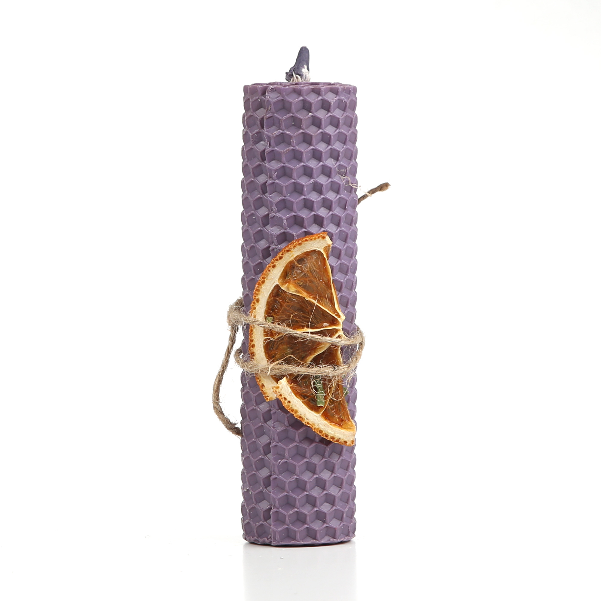 Свічка з вощини лавандова